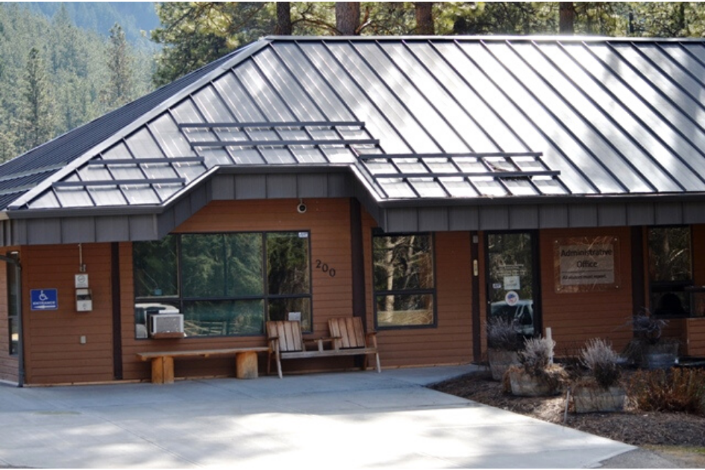 Round Lake Treatment Centre building surrounded by trees